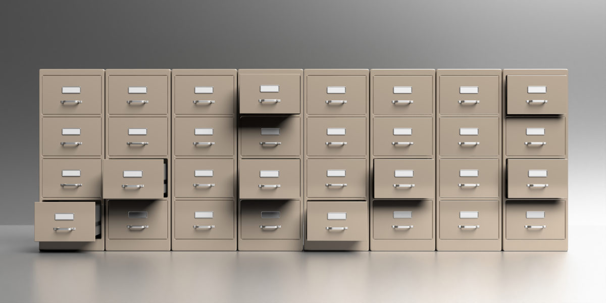 Photo of filing cabinets