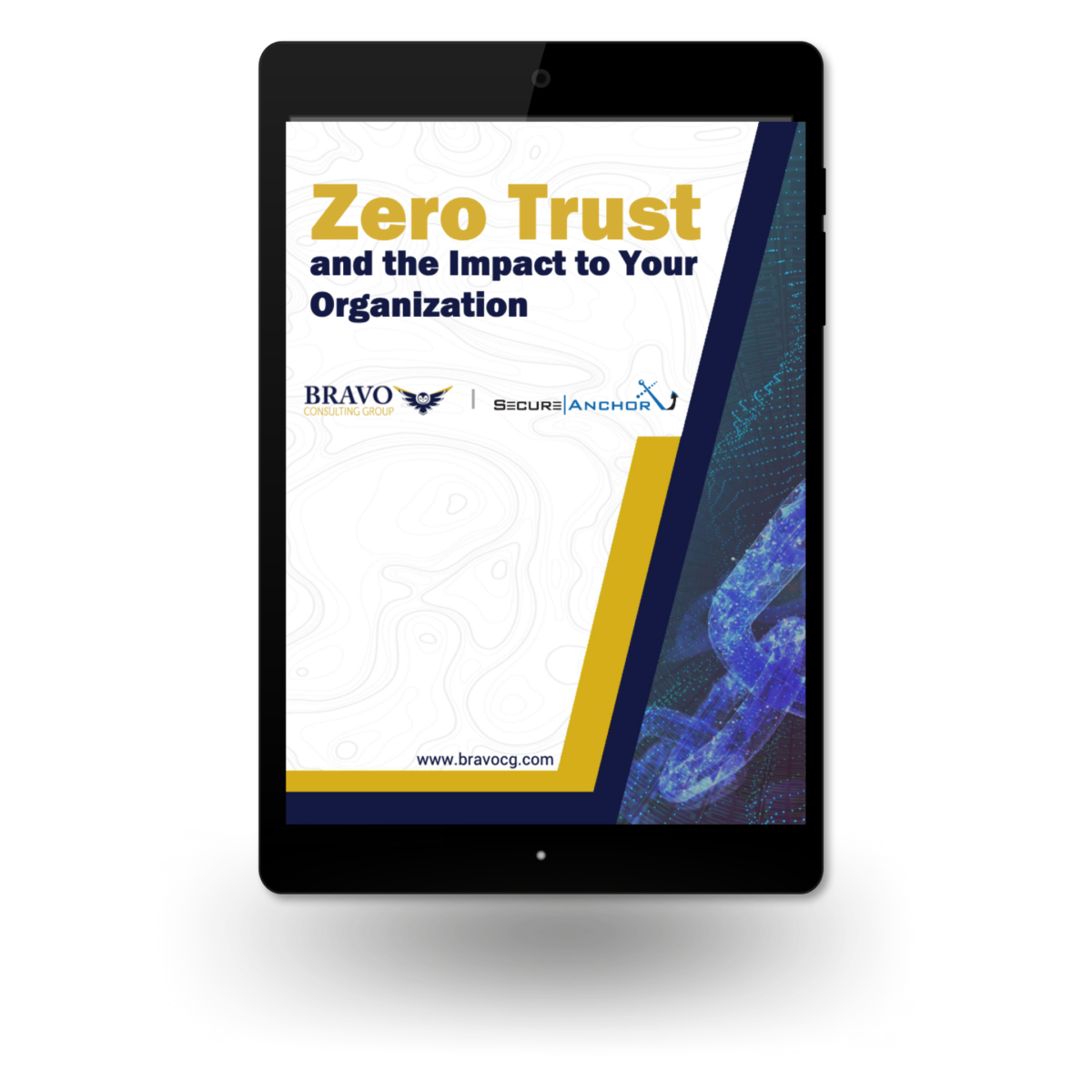 Zero trust ebook on tablet
