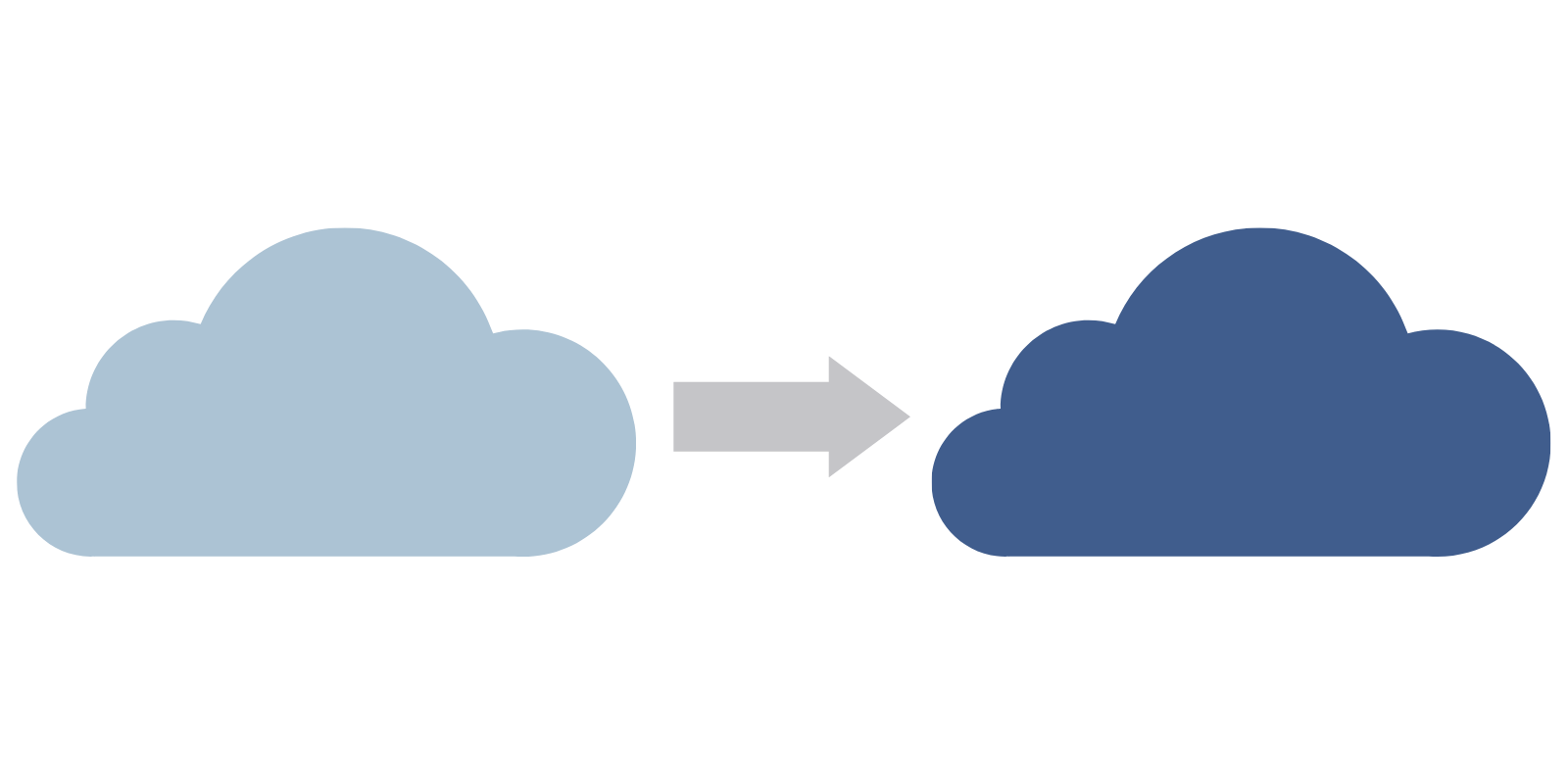 Cloud to cloud migration icon