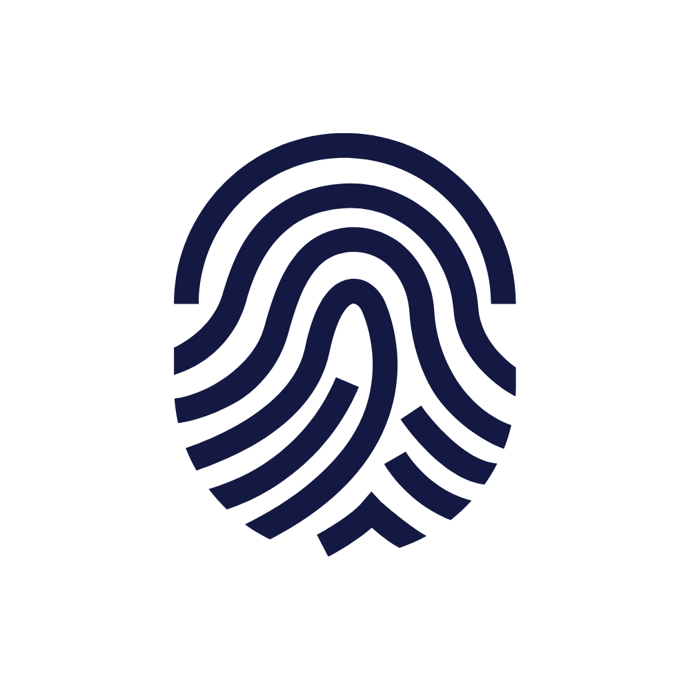 Fingerprint cybersecurity icon