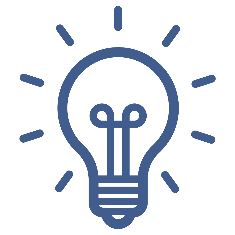 Utilize new business model lightbulb icon